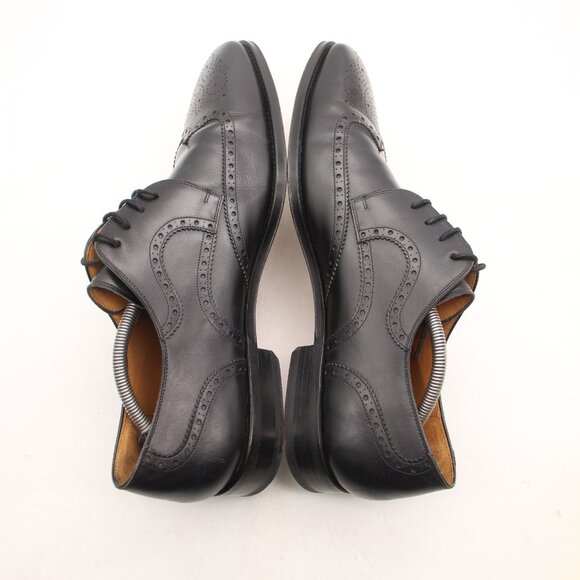 Magnanni Sergio Men\'s US Size 12 M Wingtip Oxford Dress Black Leather 13974 main image 7